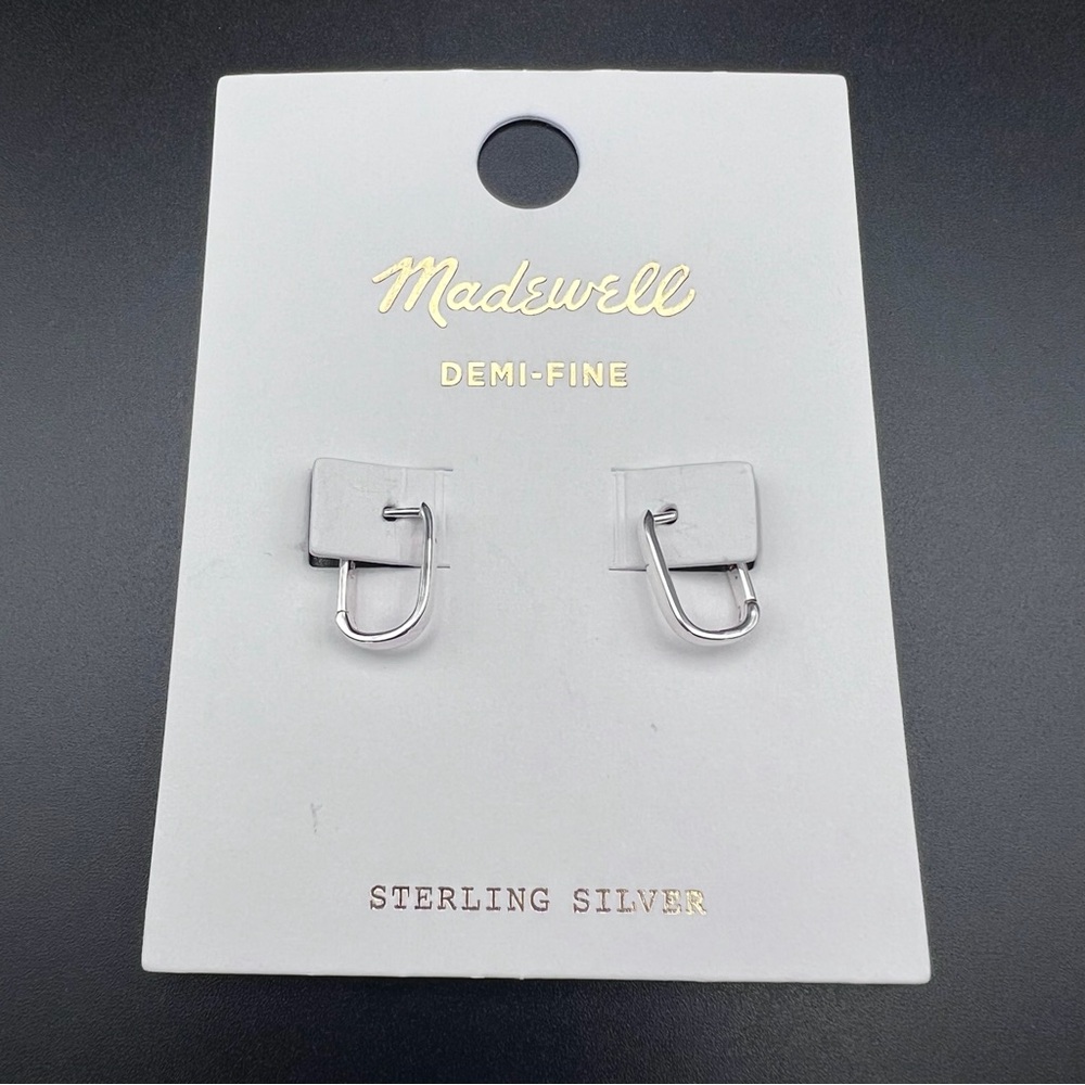 MADEWELL Sterling Silver Demi Fine Carabiner Earrings